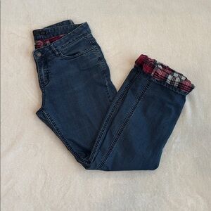 Prana Blue Straight Leg Jeans/ flannel lined